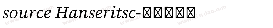 source Hanseritsc字体转换
